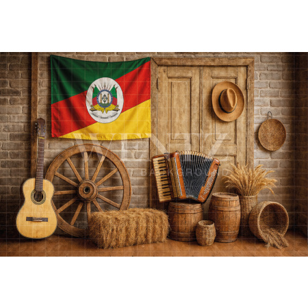 Fundo Fotográfico em Tecido Celeiro / Backdrop 7683