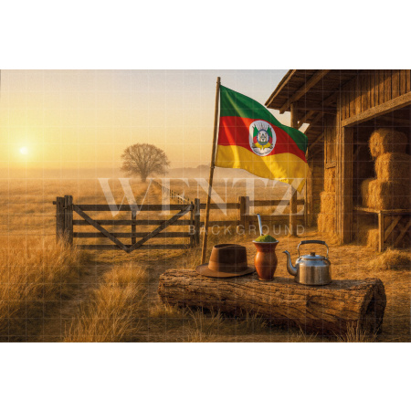 Fundo Fotográfico em Tecido Celeiro / Backdrop 7685