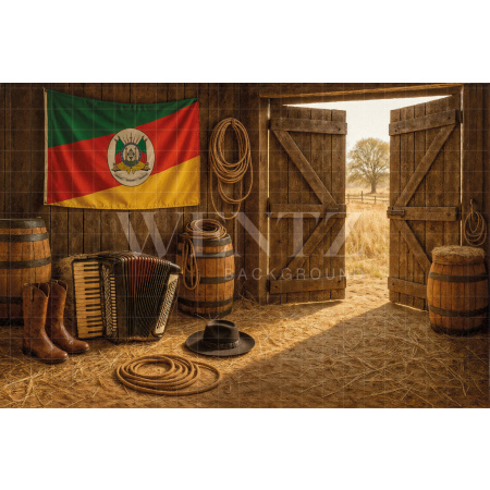 Fundo Fotográfico em Tecido Celeiro / Backdrop 7686