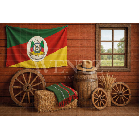 Fundo Fotográfico em Tecido Celeiro / Backdrop 7693