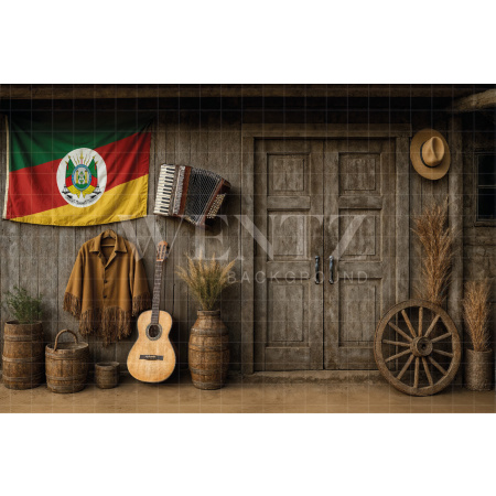 Fundo Fotográfico em Tecido Celeiro / Backdrop 7720