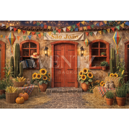 Fundo Fotográfico em Tecido Cenário Festa Junina / Backdrop 8286