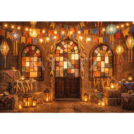 Fundo Fotográfico em Tecido Cenário Festa Junina / Backdrop 8284