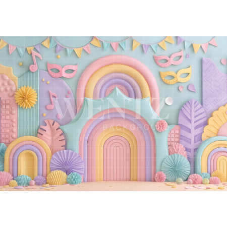 Fundo Fotográfico em Tecido Carnaval / Backdrop 8079