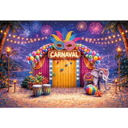 Fundo Fotográfico em Tecido Carnaval / Backdrop 8084
