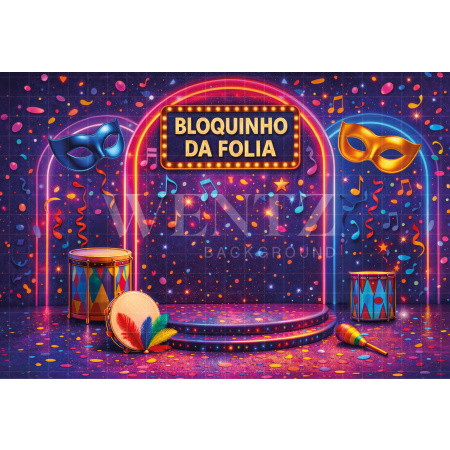 Fundo Fotográfico em Tecido Carnaval / Backdrop 8091