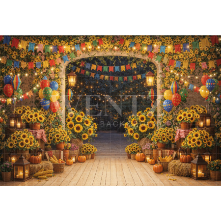 Fundo Fotográfico em Tecido Cenário Festa Junina / Backdrop 8276