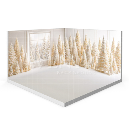 Fundo Fotográfico em Tecido Cenário Natal 3D / WTZ200