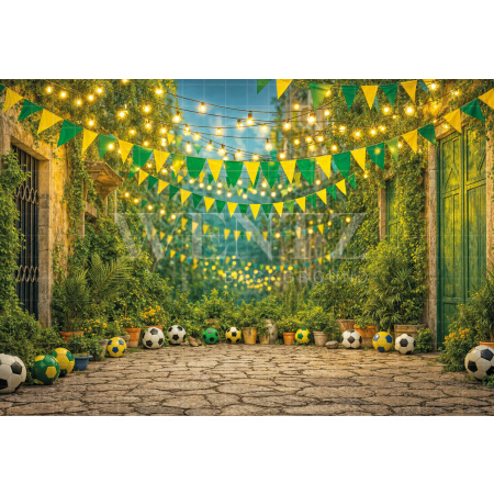 Fundo Fotográfico em Tecido Copa do Mundo de Futebol / Backdrop 8209