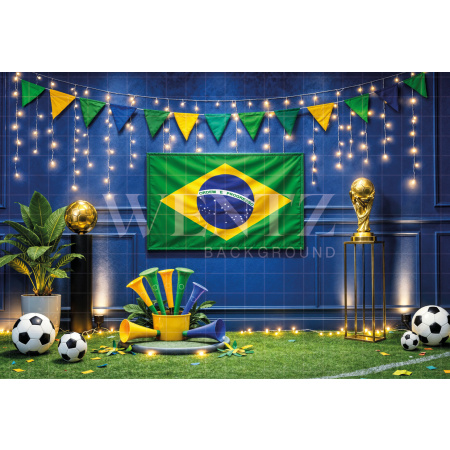 Fundo Fotográfico em Tecido Copa do Mundo de Futebol / Backdrop 8221