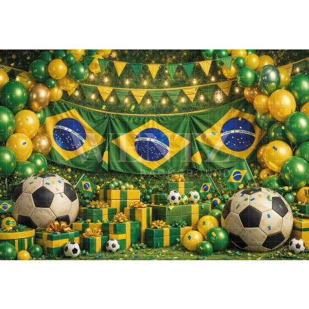 Fundo Fotográfico em Tecido Copa do Mundo de Futebol / Backdrop 8258