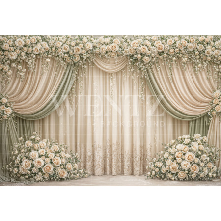 Fundo Fotografico em Tecido Dia das Mães Floral / Backdrop 8132