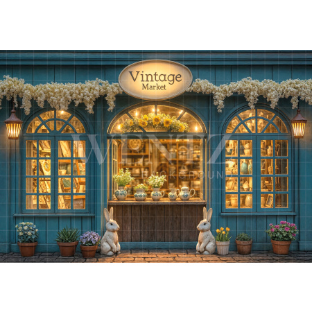 Fundo Fotográfico em Tecido Loja de Páscoa / Backdrop 8061