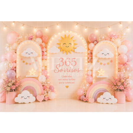 Fundo Fotográfico em Tecido Smash The Cake 365 Sorrisos / Backdrop 8742