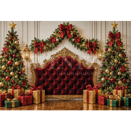 Fundo Fotográfico em Tecido Cabeceira Natal / Backdrop 8494