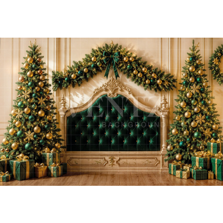 Fundo Fotográfico em Tecido Cabeceira Natal / Backdrop 8515