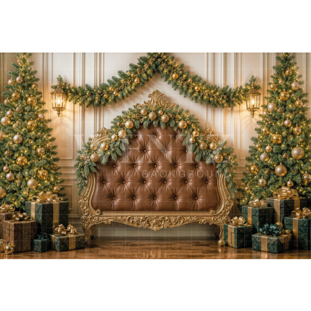Fundo Fotográfico em Tecido Cabeceira Natal / Backdrop 8516