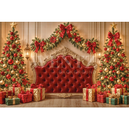 Fundo Fotográfico em Tecido Cabeceira Natal / Backdrop 8525