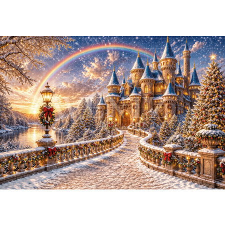 Fundo Fotográfico em Tecido Castelo de Natal / Backdrop 8527