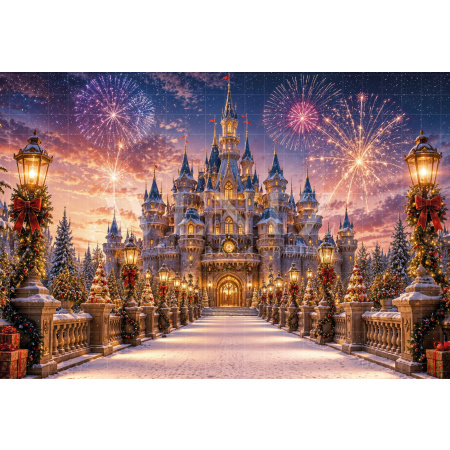 Fundo Fotográfico em Tecido Castelo de Natal / Backdrop 8562