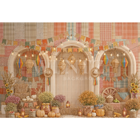 Fundo Fotográfico em Tecido Cenário Festa Junina / Backdrop 8262