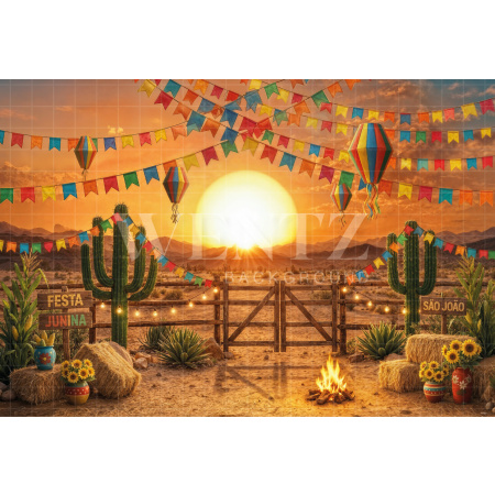 Fundo Fotográfico em Tecido Cenário Festa Junina / Backdrop 8274