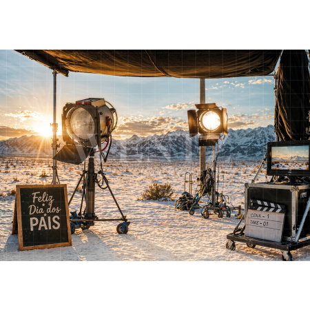 Fundo Fotográfico em Tecido Cinema Dia dos Pais / Backdrop 8340