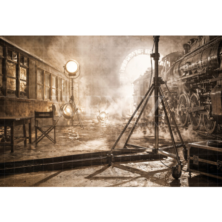 Fundo Fotográfico em Tecido Cinema Dia dos Pais / Backdrop 8341