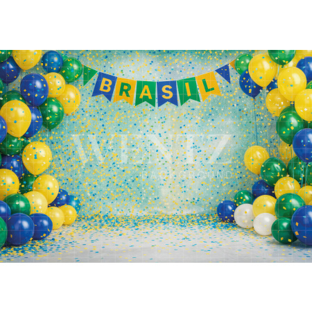 Fundo Fotográfico em Tecido Copa do Mundo de Futebol / Backdrop 8180