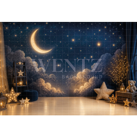 Fundo Fotográfico em Tecido Dia das Crianças Noite Mágica / Backdrop 8584