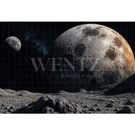 Fundo Fotográfico em Tecido Dia das Crianças Universo e Planetas / Backdrop 8585