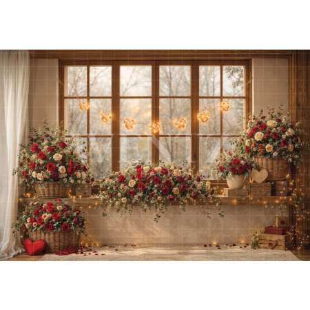 Fundo Fotográfico em Tecido Dia dos Namorados / Backdrop 8308