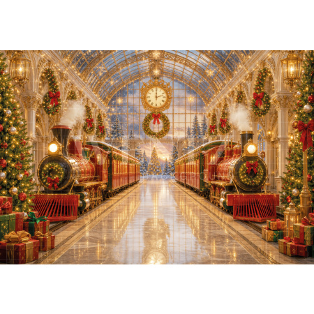 Fundo Fotográfico em Tecido Estação de Natal / Backdrop 8472