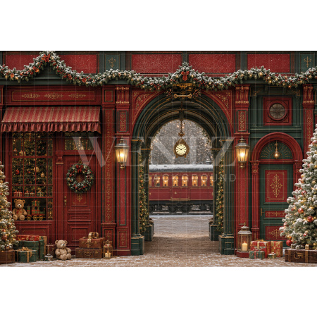 Fundo Fotográfico em Tecido Estação de Natal / Backdrop 8871