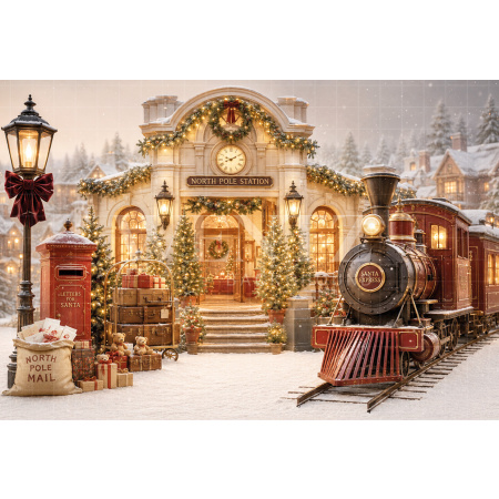 Fundo Fotográfico em Tecido Estação de Natal / Backdrop 8886