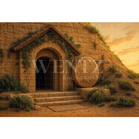 Fundo Fotográfico em Tecido Gruta de Páscoa / Backdrop 8022