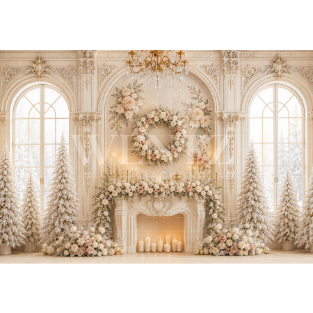 Fundo Fotográfico em Tecido Lareira de Natal / Backdrop 8870