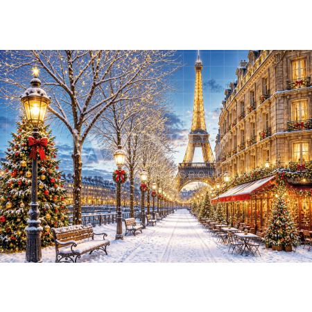 Fundo Fotográfico em Tecido Paris Natal / Backdrop 8565
