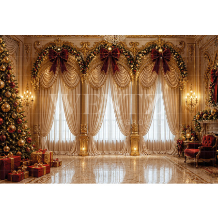 Fundo Fotográfico em Tecido Sala de Natal / Backdrop 8471