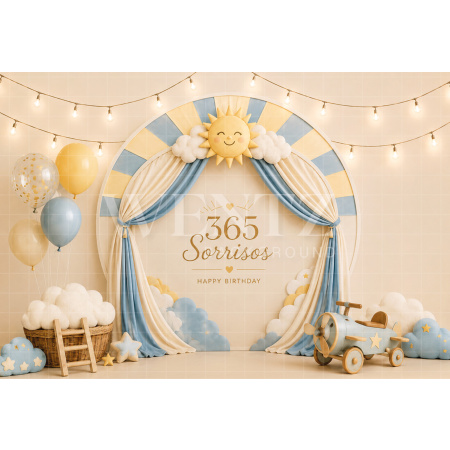 Fundo Fotográfico em Tecido Smash The Cake 365 Sorrisos / Backdrop 8741