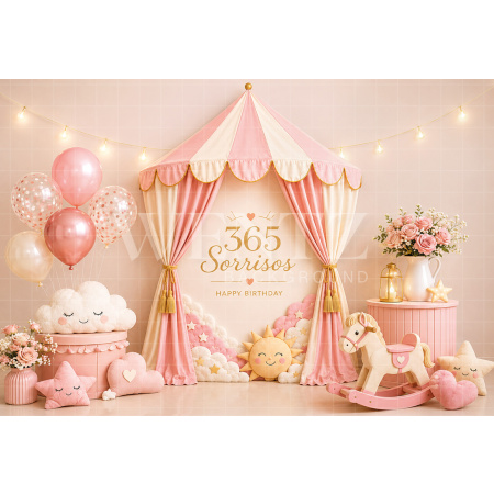 Fundo Fotográfico em Tecido Smash The Cake 365 Sorrisos / Backdrop 8744