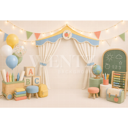 Fundo Fotográfico em Tecido Smash The Cake ABC / Backdrop 8788