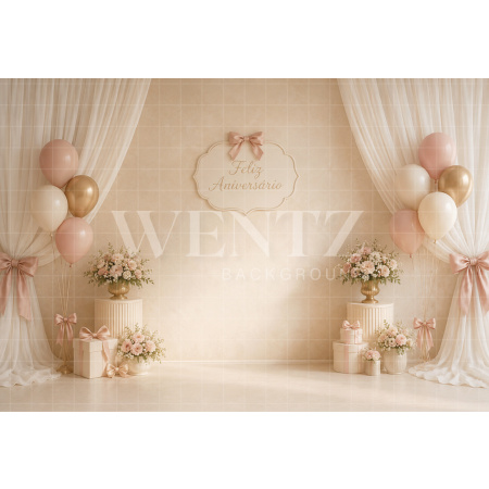 Fundo Fotográfico em Tecido Smash The Cake / Backdrop 8706