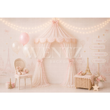 Fundo Fotográfico em Tecido Smash The Cake Balé / Backdrop 8739