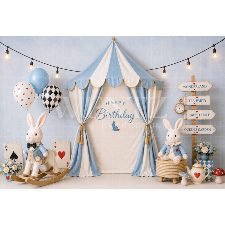 Fundo Fotográfico em Tecido Smash The Cake Coelhos / Backdrop 8718