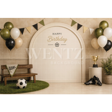 Fundo Fotográfico em Tecido Smash The Cake Futebol / Backdrop 8690