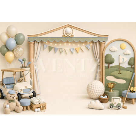 Fundo Fotográfico em Tecido Smash The Cake Jogador de Golfe / Backdrop 8794