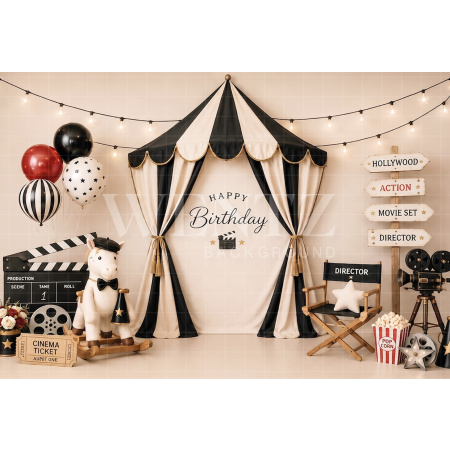 Fundo Fotográfico em Tecido Smash The Cake Mini Diretor / Backdrop 8783