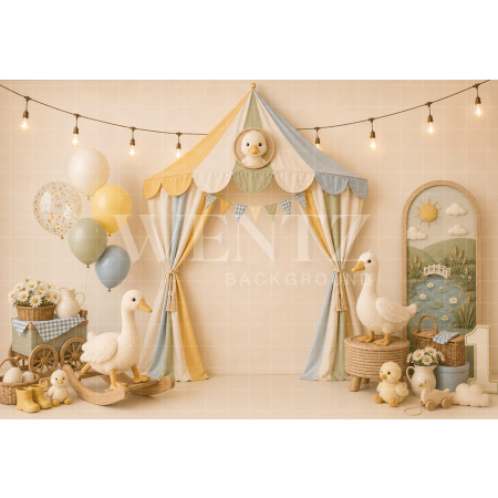 Fundo Fotográfico em Tecido Smash The Cake Patinho / Backdrop 8808