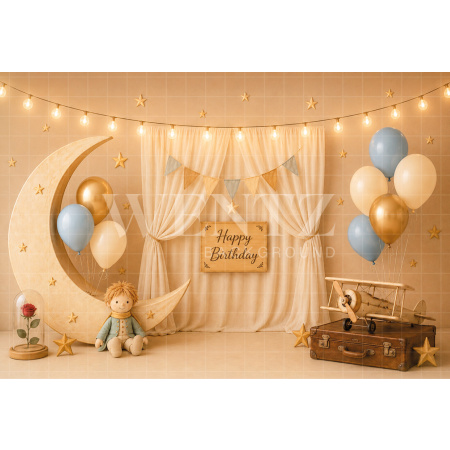 Fundo Fotográfico em Tecido Smash The Cake Pequeno Príncipe / Backdrop 8685